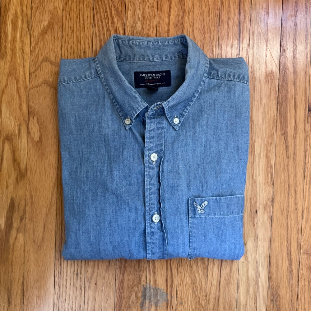 American Eagle Outfitters Chambray Denim Shirt